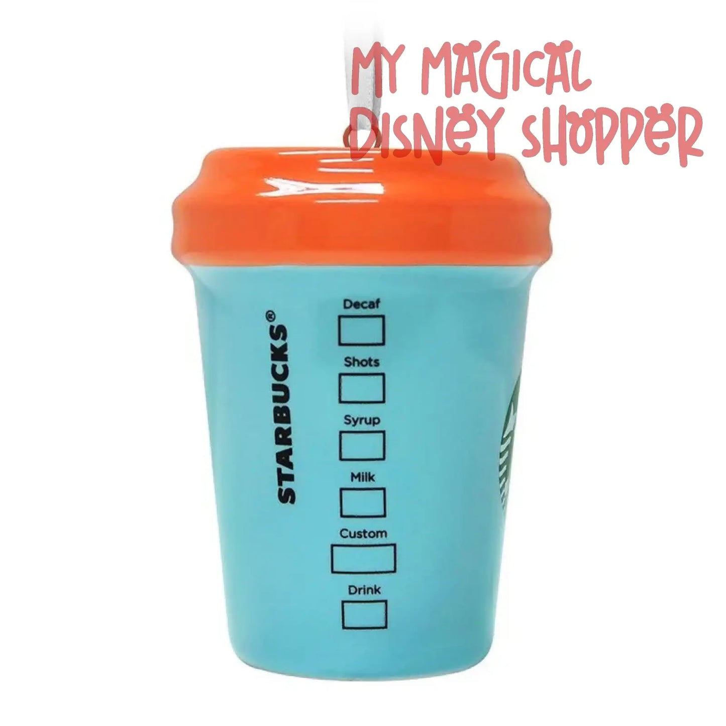 Hollywood Studios Disney Ornament - Starbucks Cup