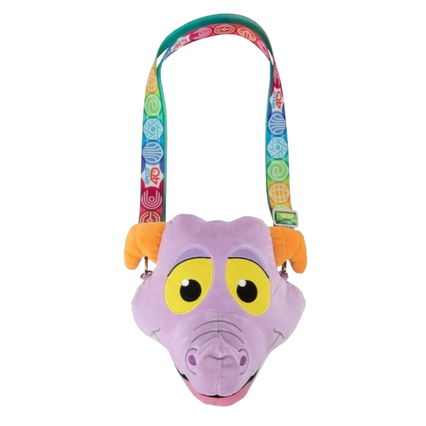 Harveys Epcot 40th Anniversary Figment Plush Crossbody Bag Purse