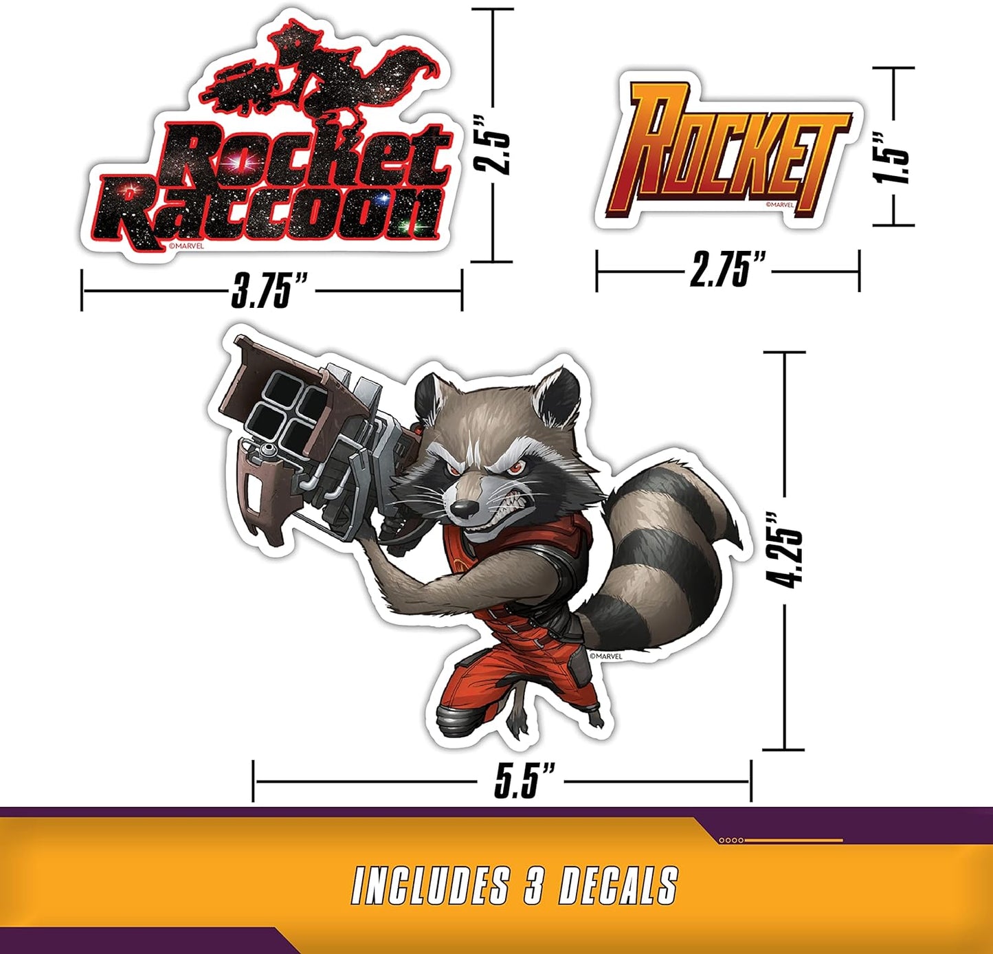 Marvel Guardians of The Galaxy Decals - Set of 9