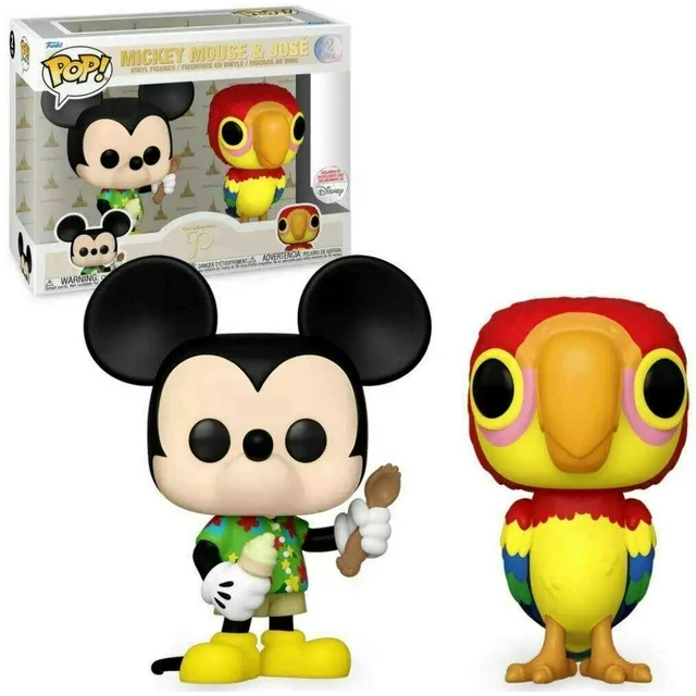 The Enchanted Tiki Room - Mickey & Jose Disney Funko Pop Figure Set - 50th Anniversary