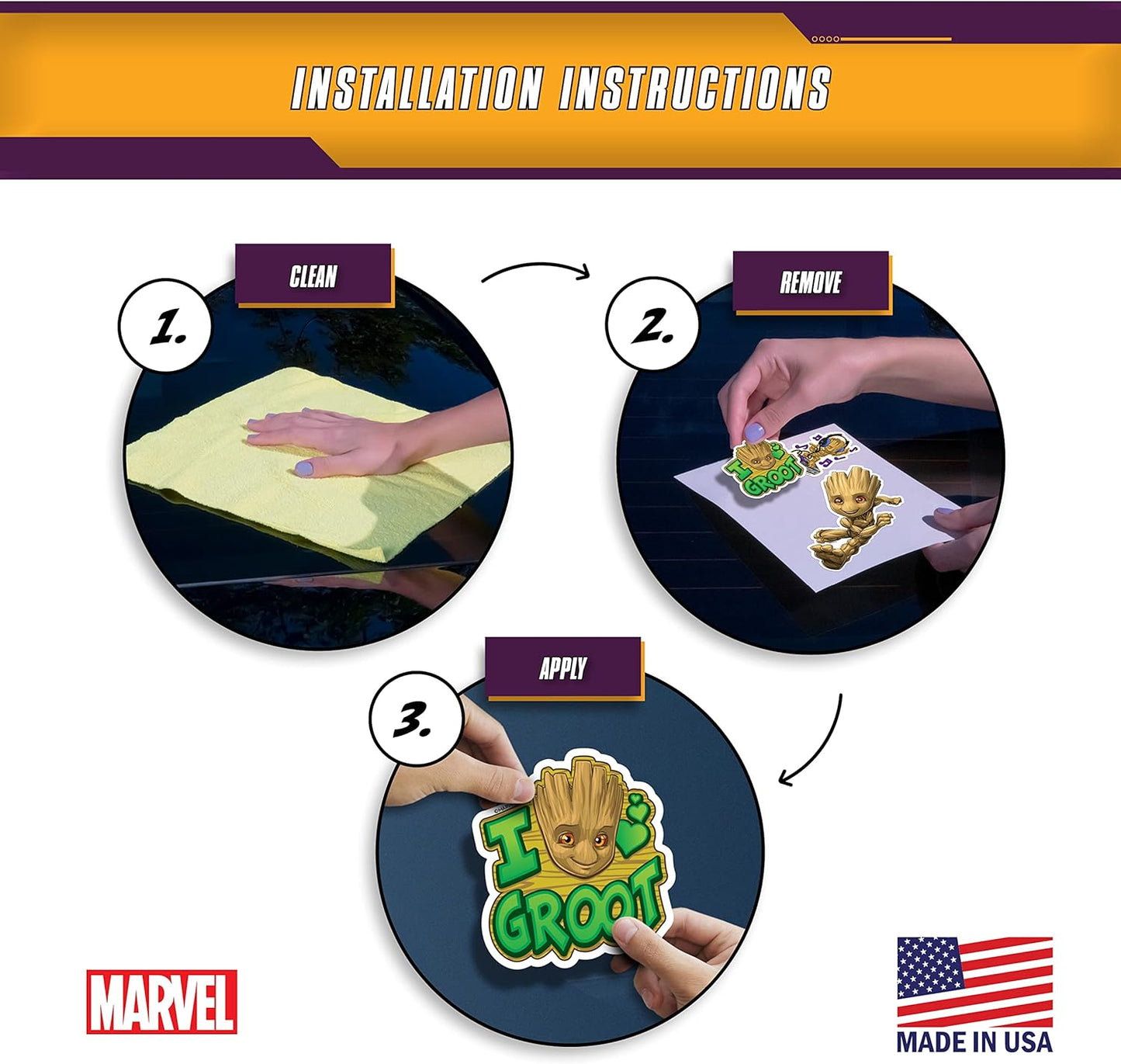 Marvel Guardians of The Galaxy Decals - Set of 9