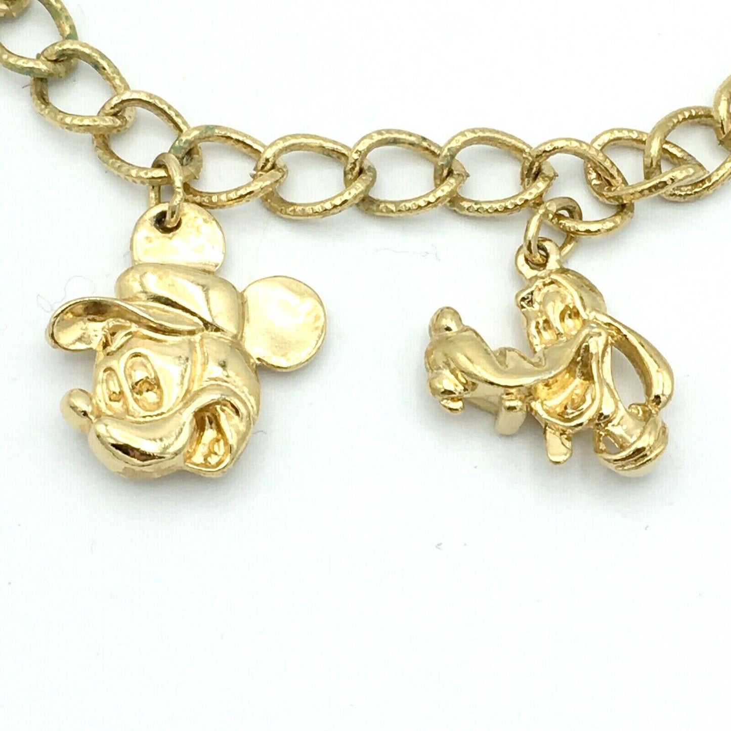 Gold Vintage Fab Five Disney Charm Bracelet - Vintage