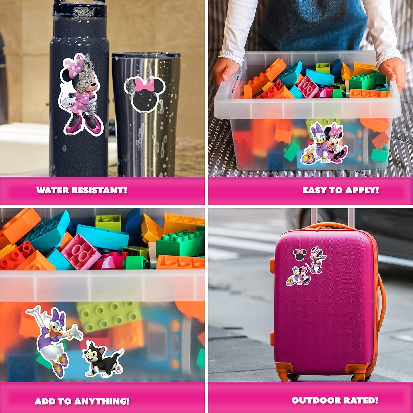 Disney Junior Minnie Mouse Waterproof Decals - Set of 12