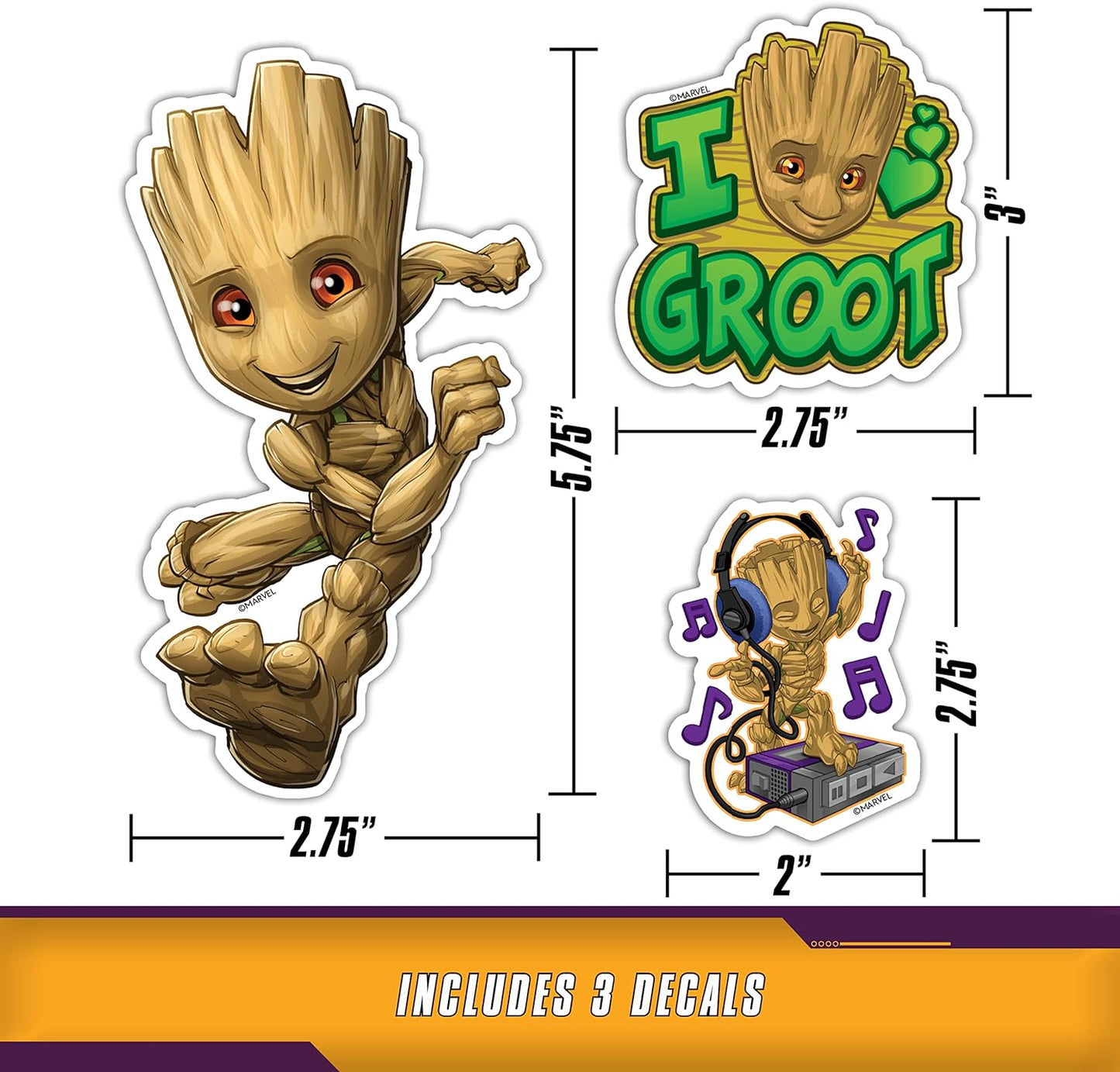 Marvel Guardians of The Galaxy Decals - Set of 9