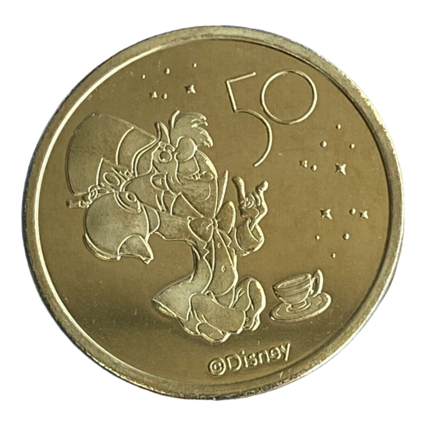 Mad Hatter Walt Disney World 50th Gold Medallion