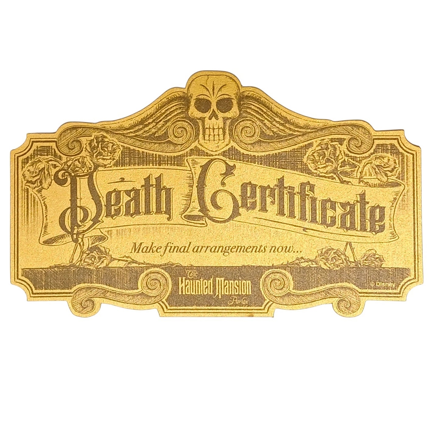 Disney Cruise Line Haunted Mansion Parlor Death Certificate Card – Disney Treasure