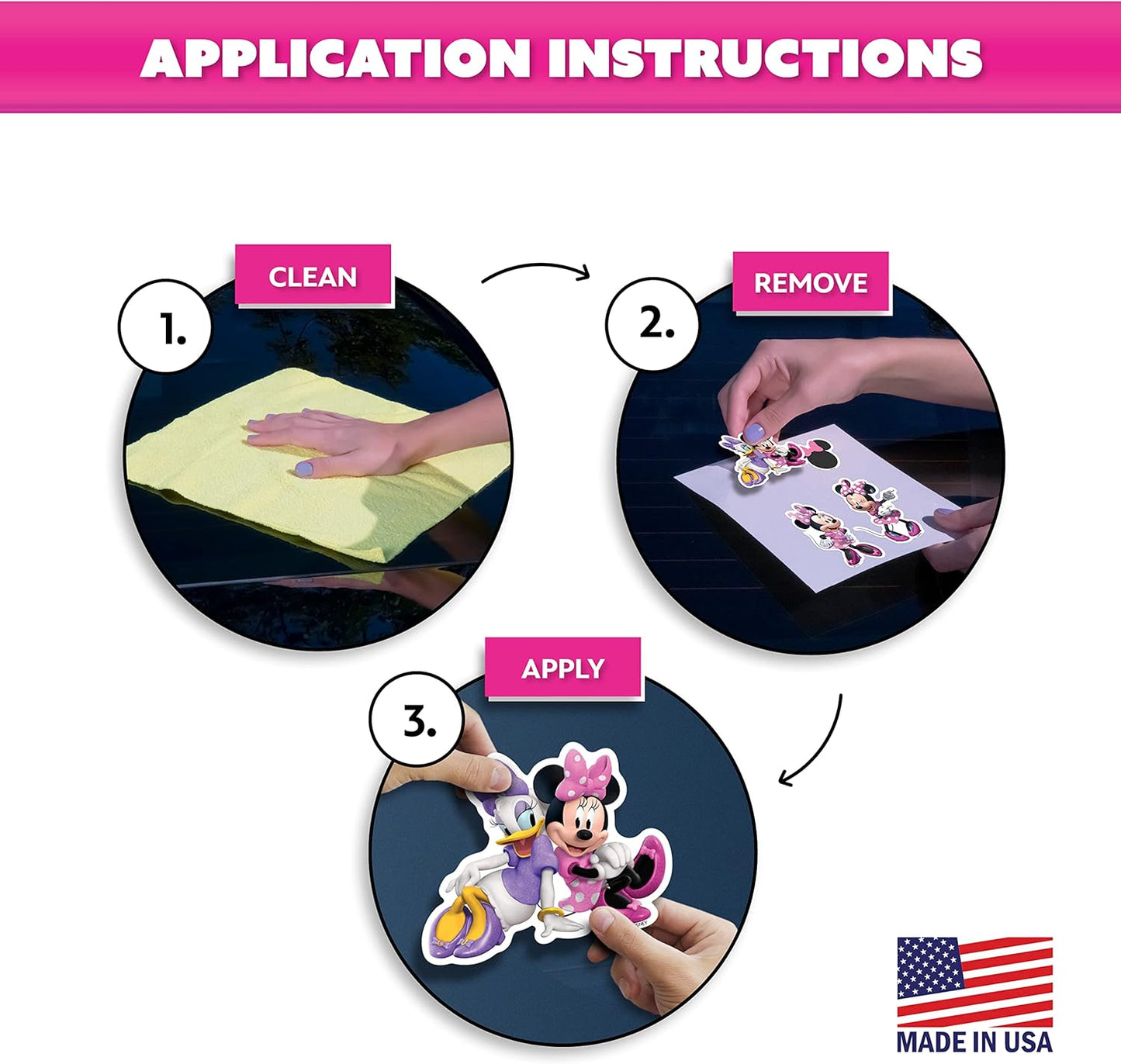 Disney Junior Minnie Mouse Waterproof Decals - Set of 12