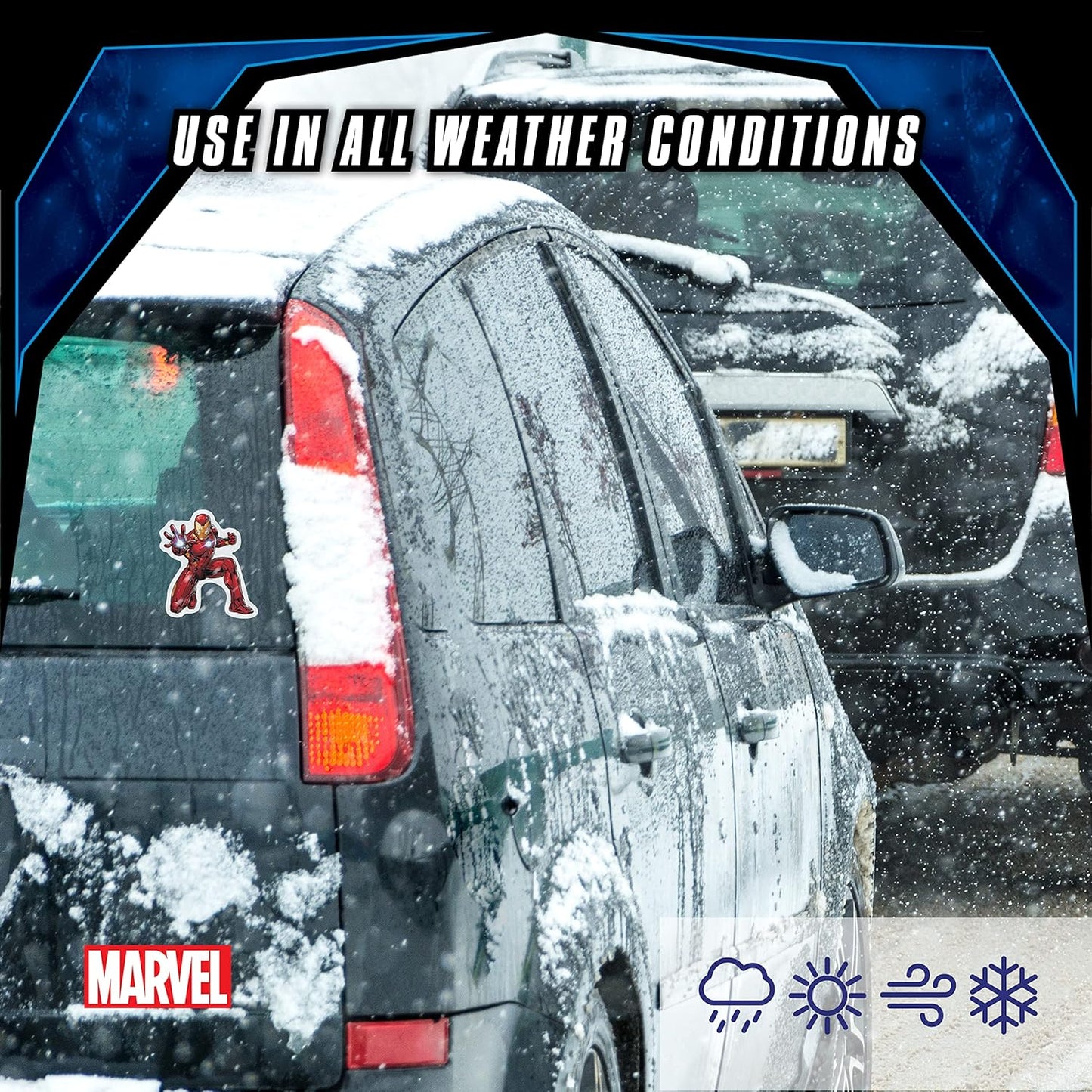 Marvel Iron Man Vinyl Waterproof Decals - Set of 3