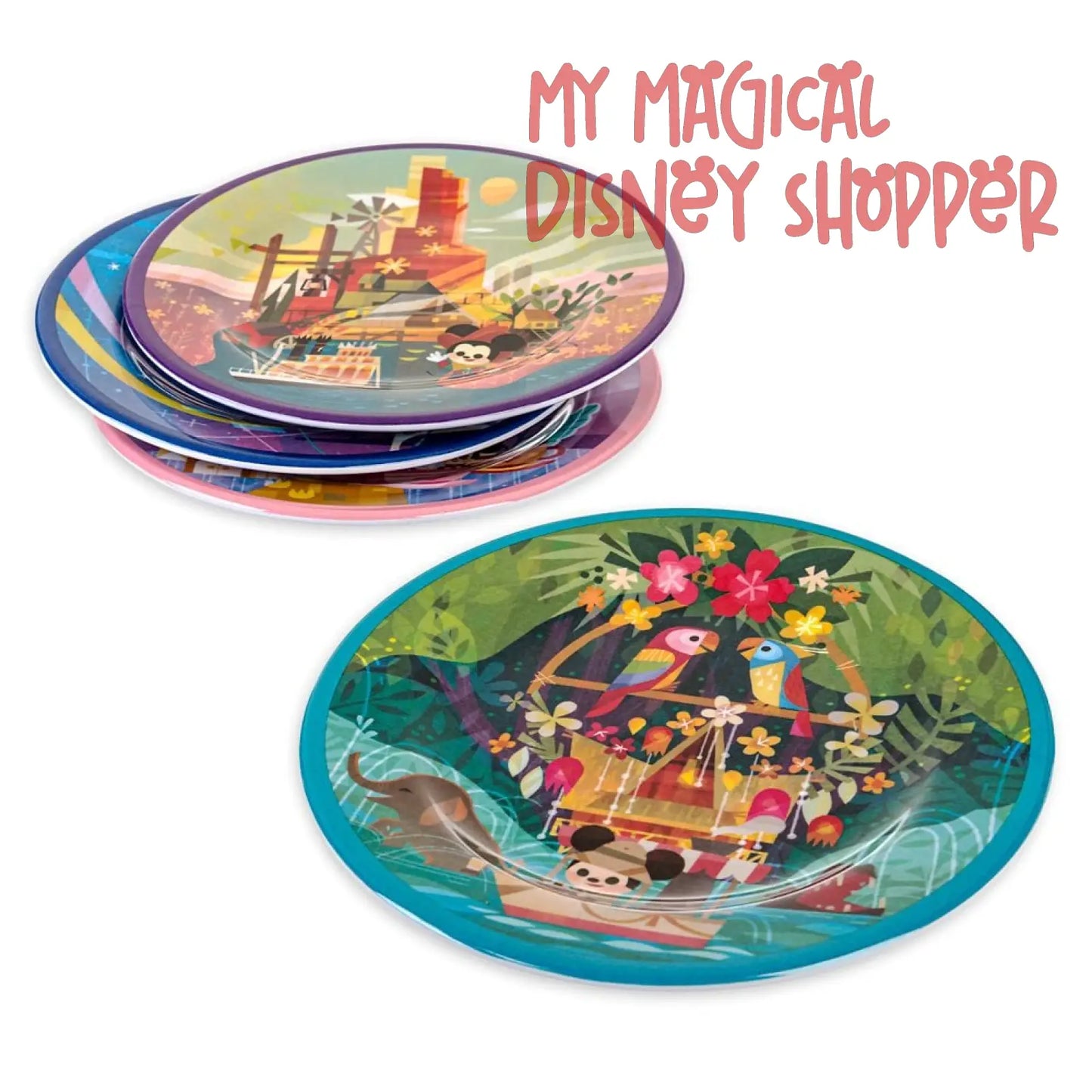 Joey Chou Disney Melamine Plastic Plate Set