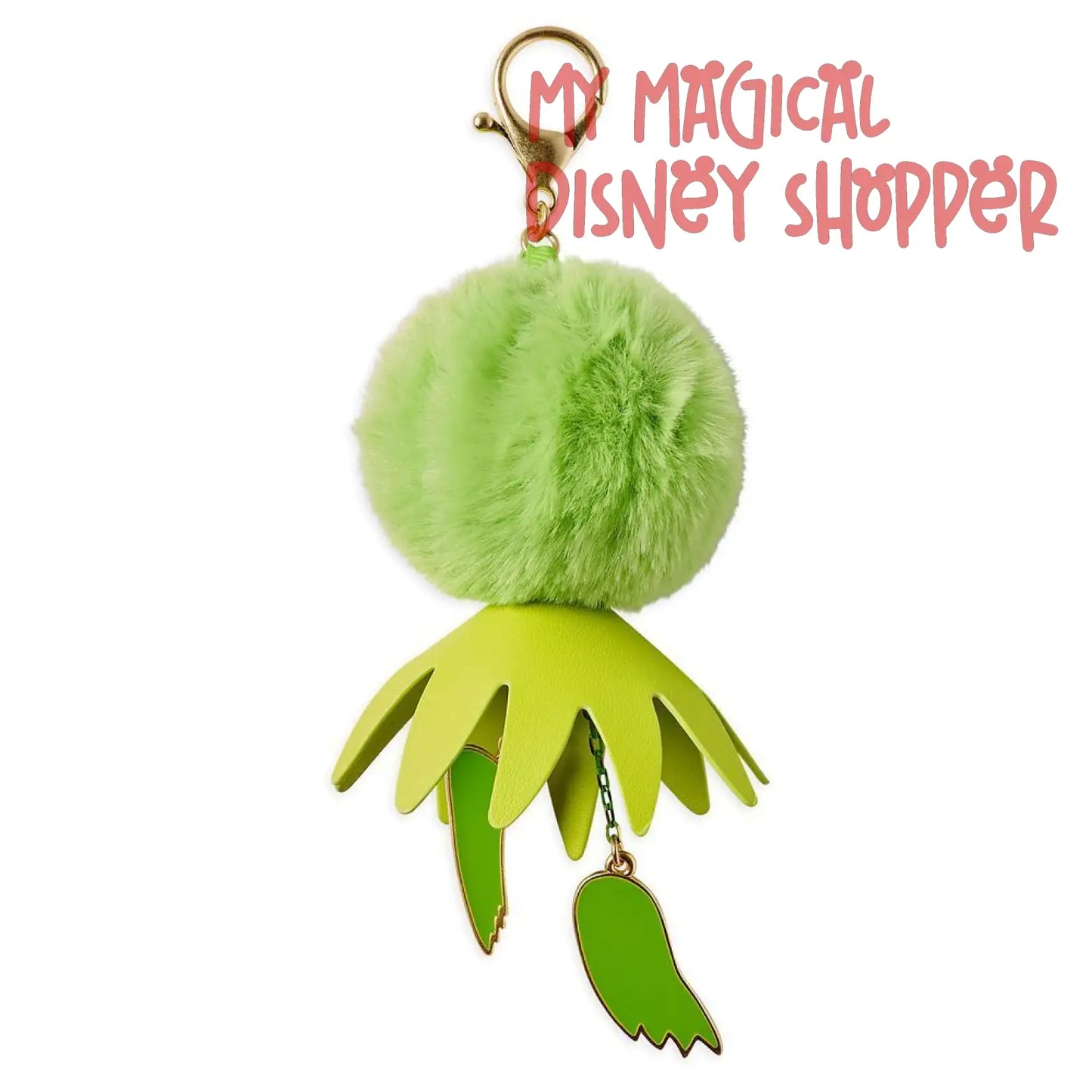 Kermit the Frog Muppets Fuzzy Pom Pom Flair Bag Charm Jewelry