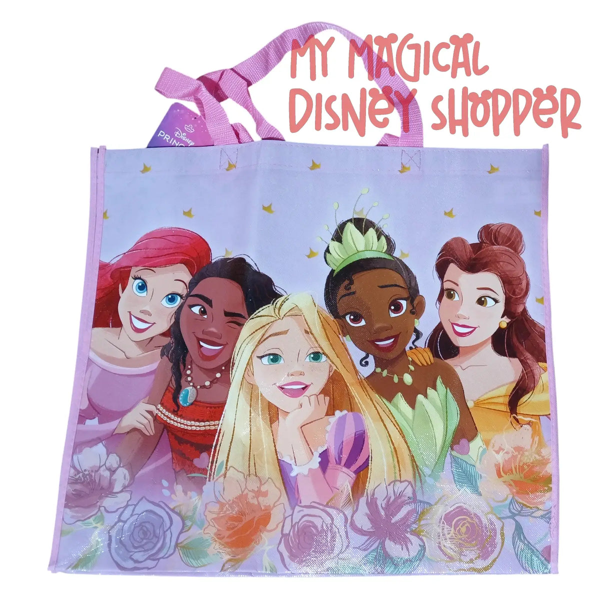 Disney Princess Reusable Shopping Bag – Cinderella, Snow White & Belle 👑🛍️✨