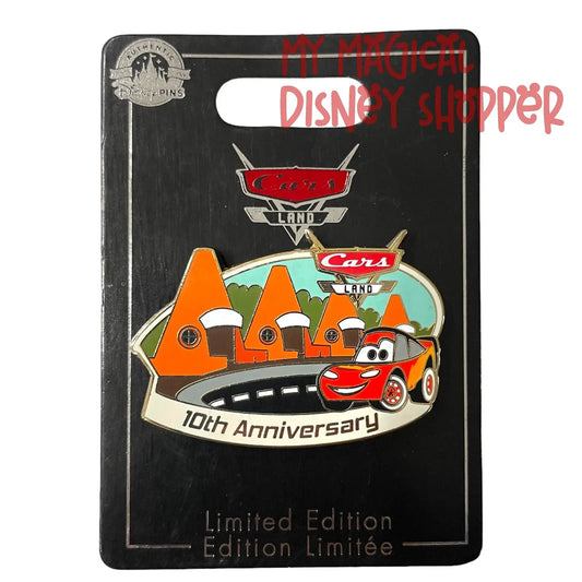 Lightning McQueen Disney's Cars Land 10th Anniversary Pin - Disney's California Adventure
