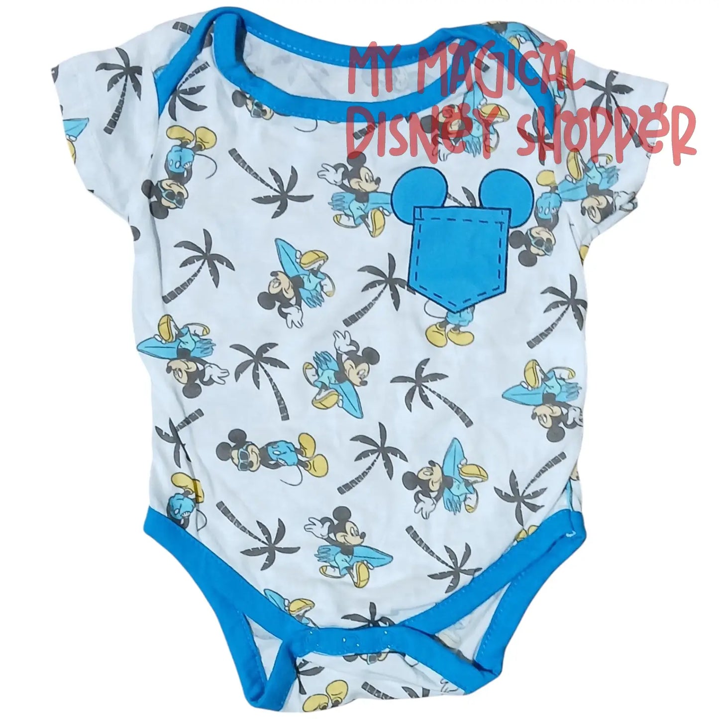 Disney Baby 3 Piece Mickey Surfing Onesies