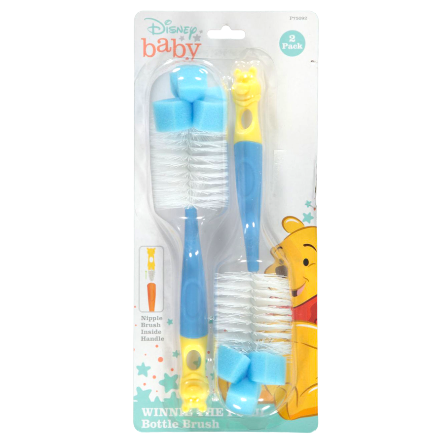 Winnie the Pooh Baby Bottle Brushes - 2 Pack