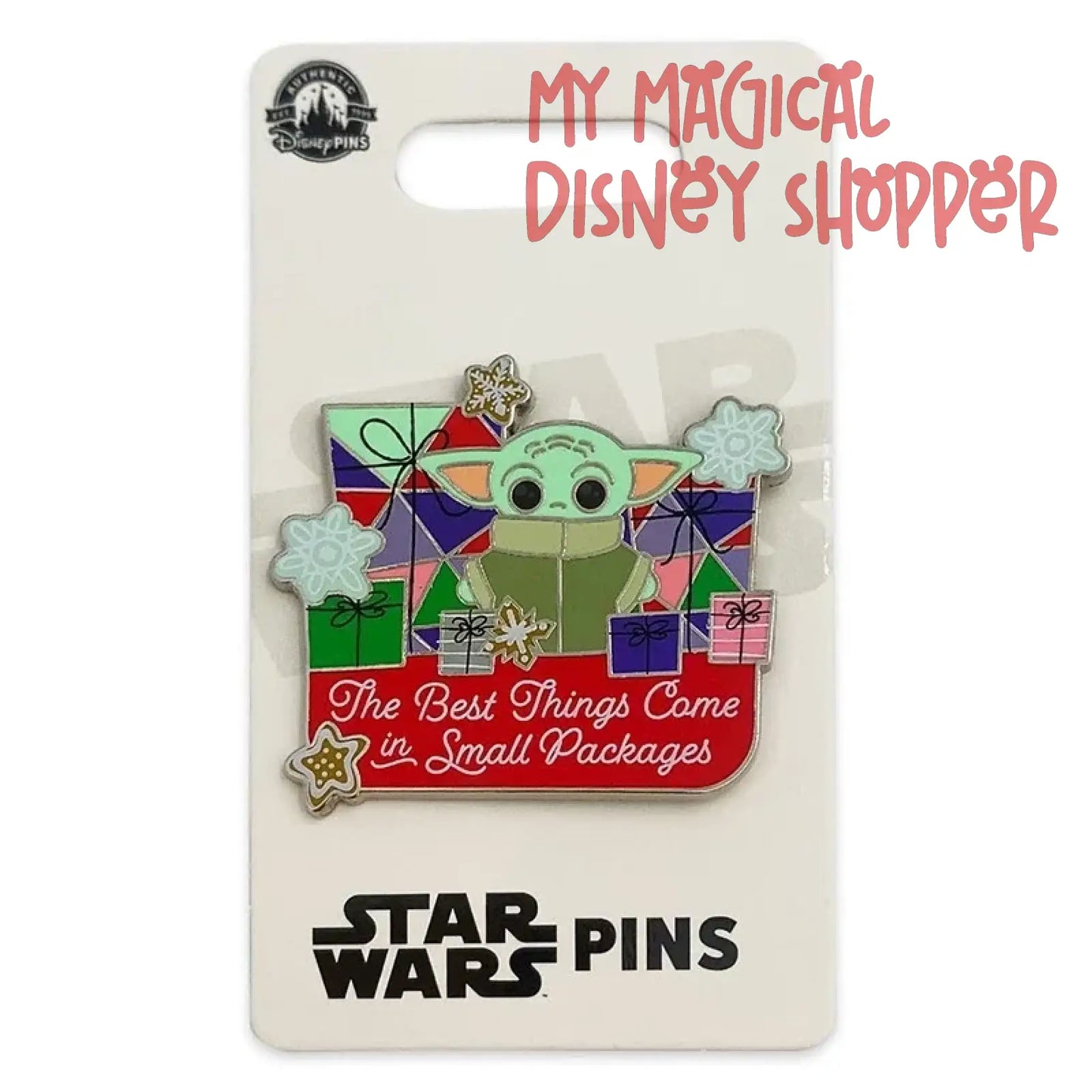 Mandalorian The Child Holiday Grogu Best Things Small Packages Christmas Disney Pin