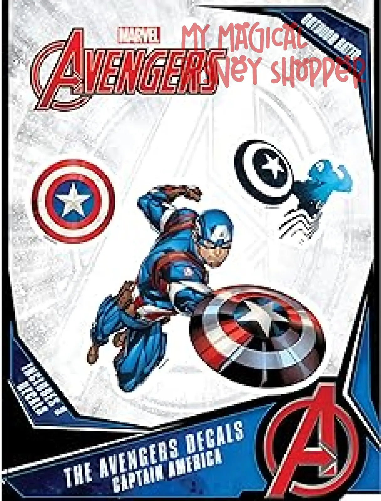 Marvel Captain America Vinyl Waterproof Decals - Set of 3