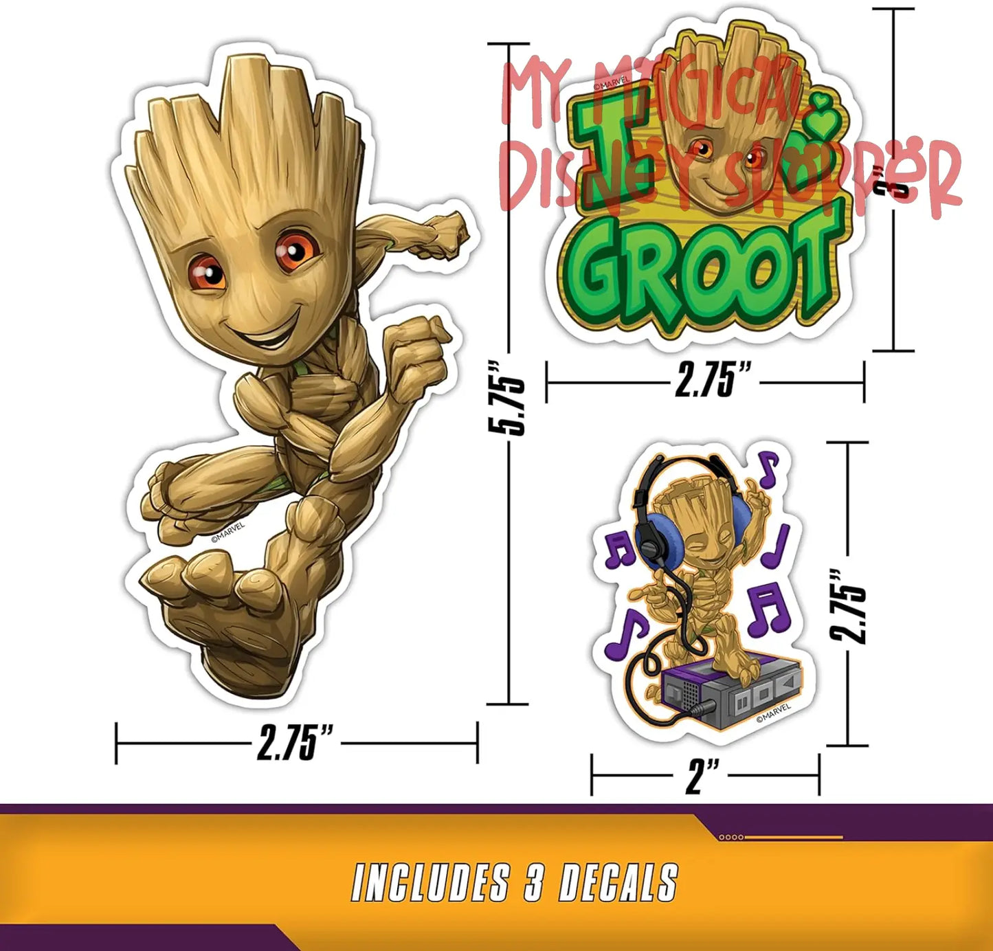 Marvel Guardians of The Galaxy Decals - Set of 9