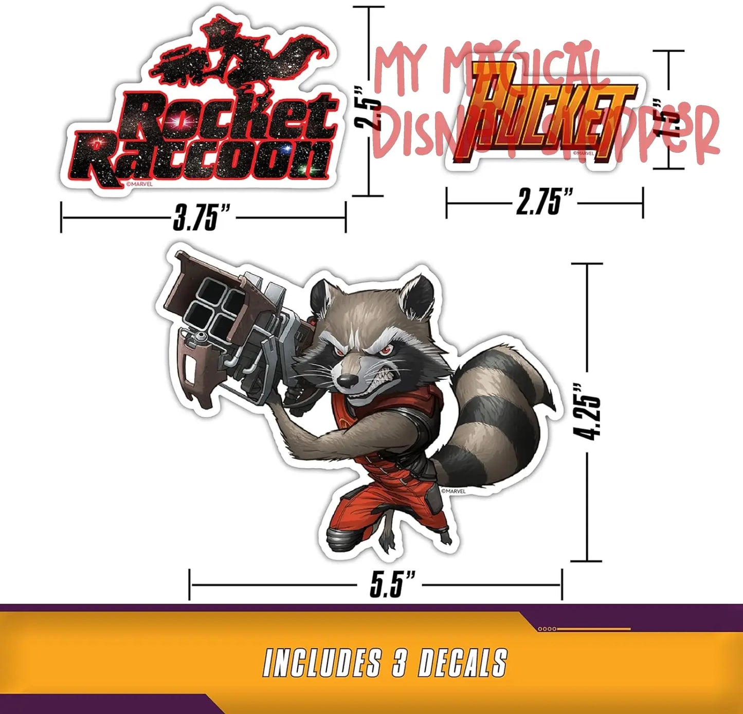 Marvel Guardians of The Galaxy Decals - Set of 9