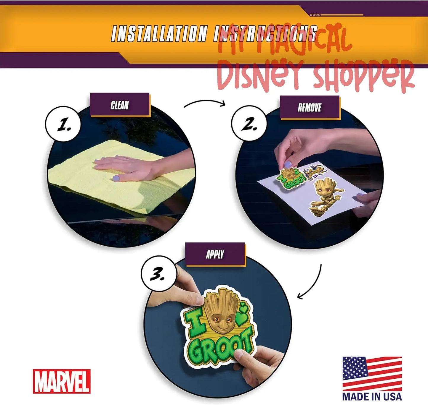 Marvel Guardians of The Galaxy Decals - Set of 9