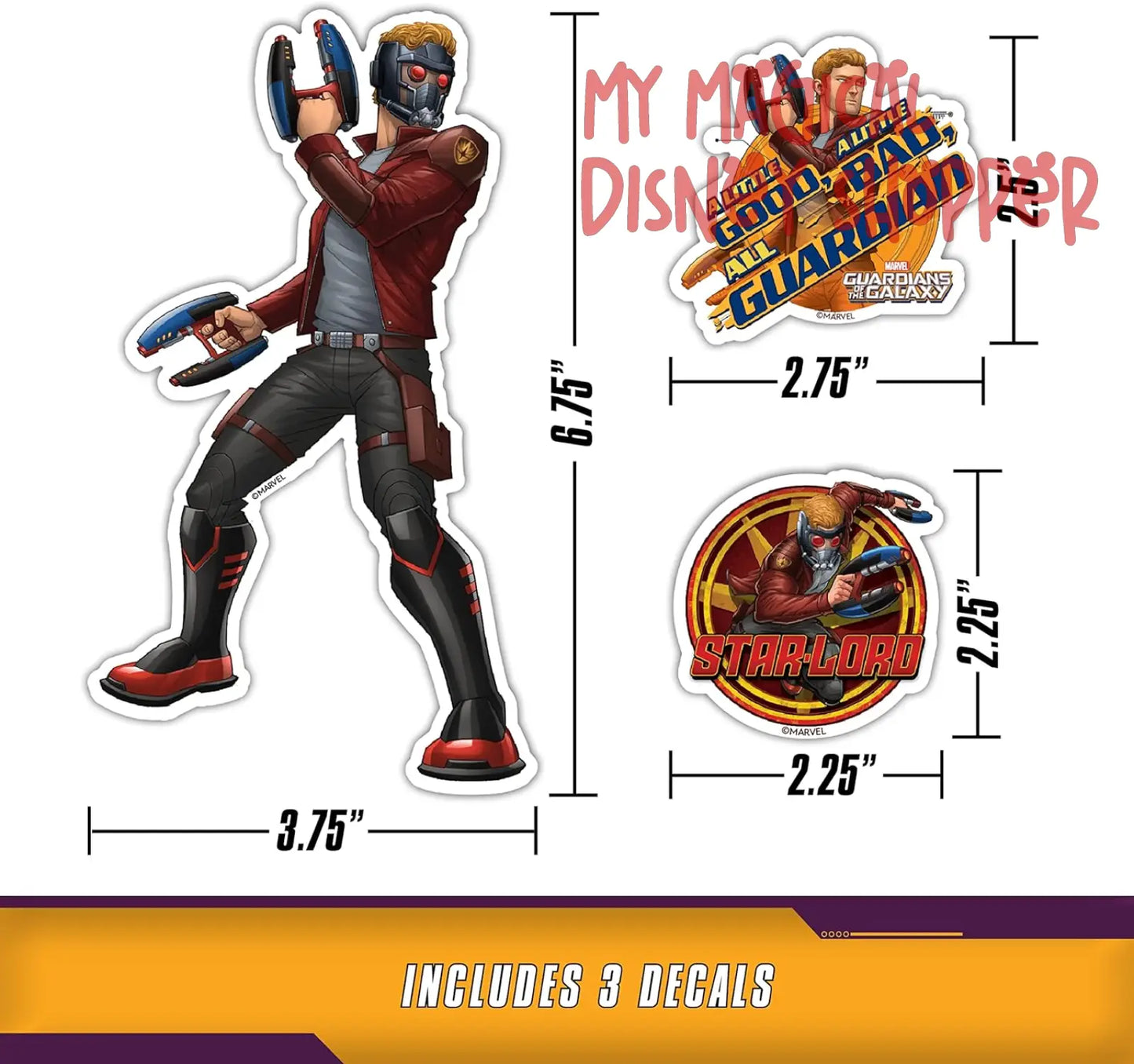 Marvel Guardians of The Galaxy Decals - Set of 9