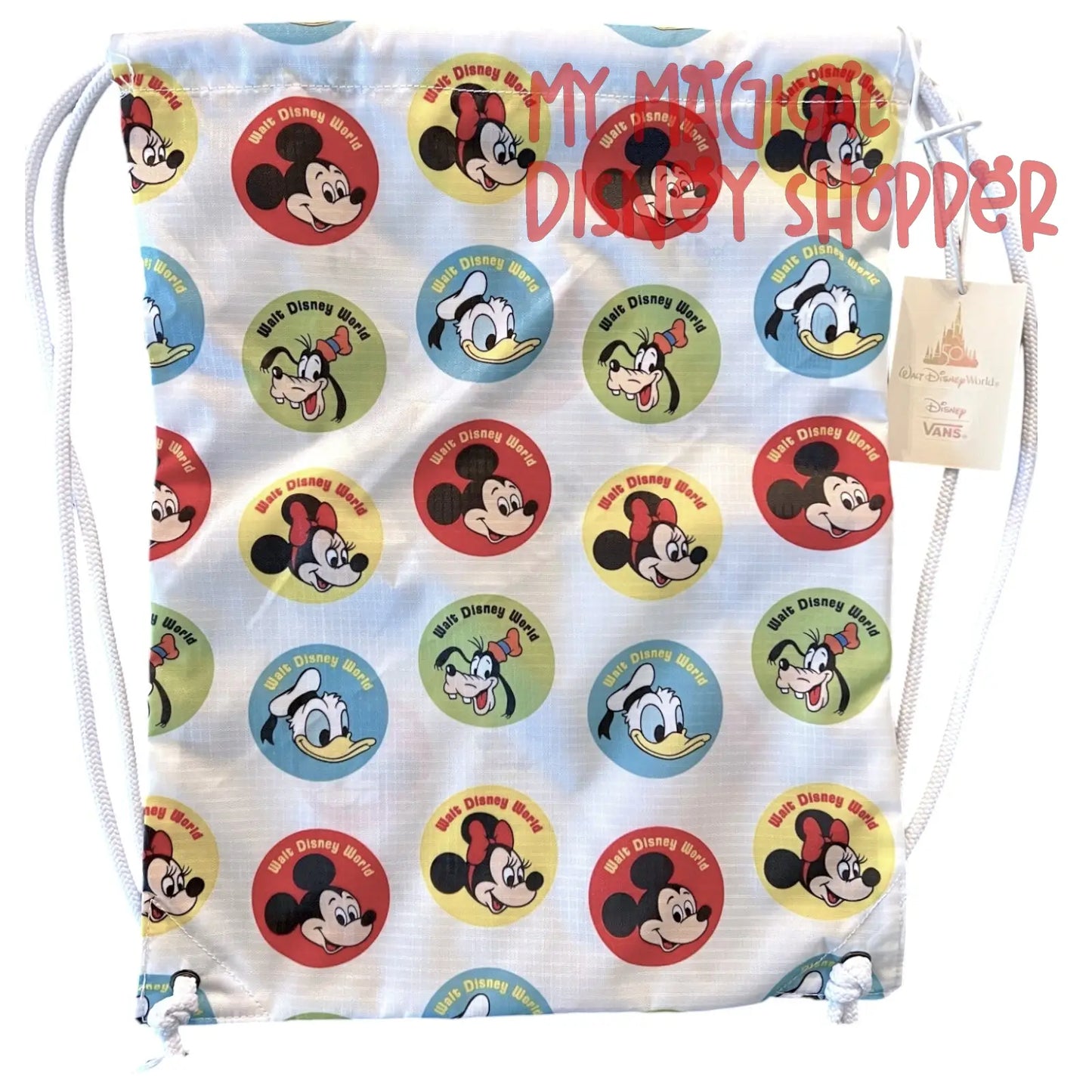 Mickey And Friends Disney Button Cinch Bag By Vans