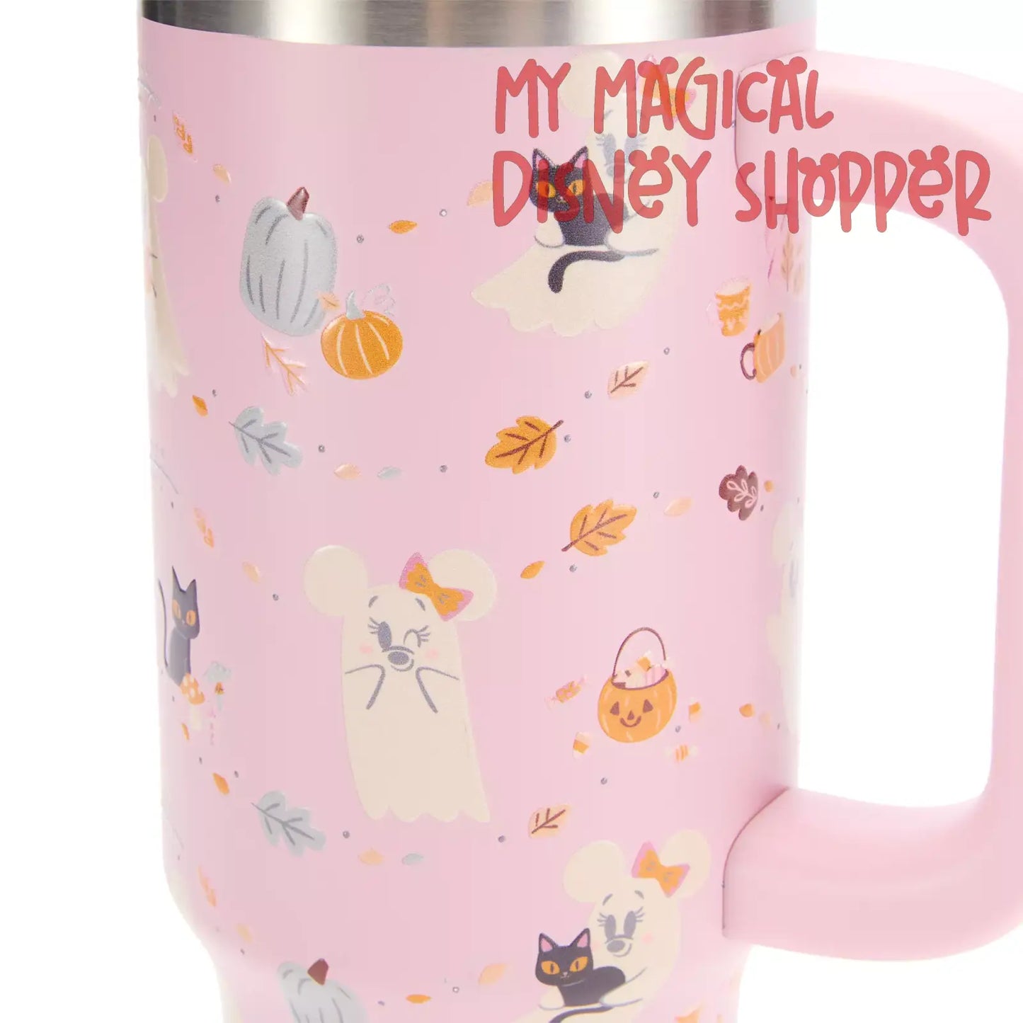 Mickey and Minnie Mouse Cutie Ghost 30 oz. Stainless Steel Travel Cup with Straw