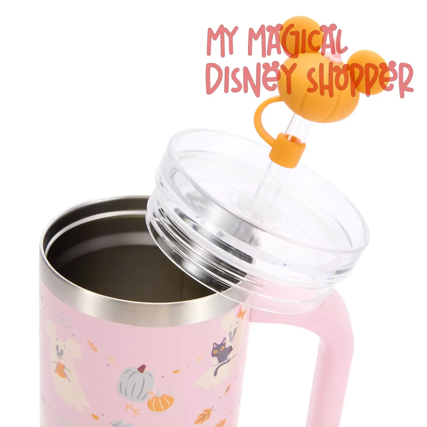Mickey and Minnie Mouse Cutie Ghost 30 oz. Stainless Steel Travel Cup with Straw