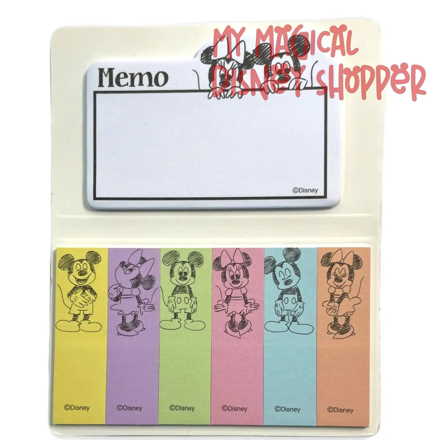 Mickey and Minnie Mouse Sketchbook Book Sticky Notes