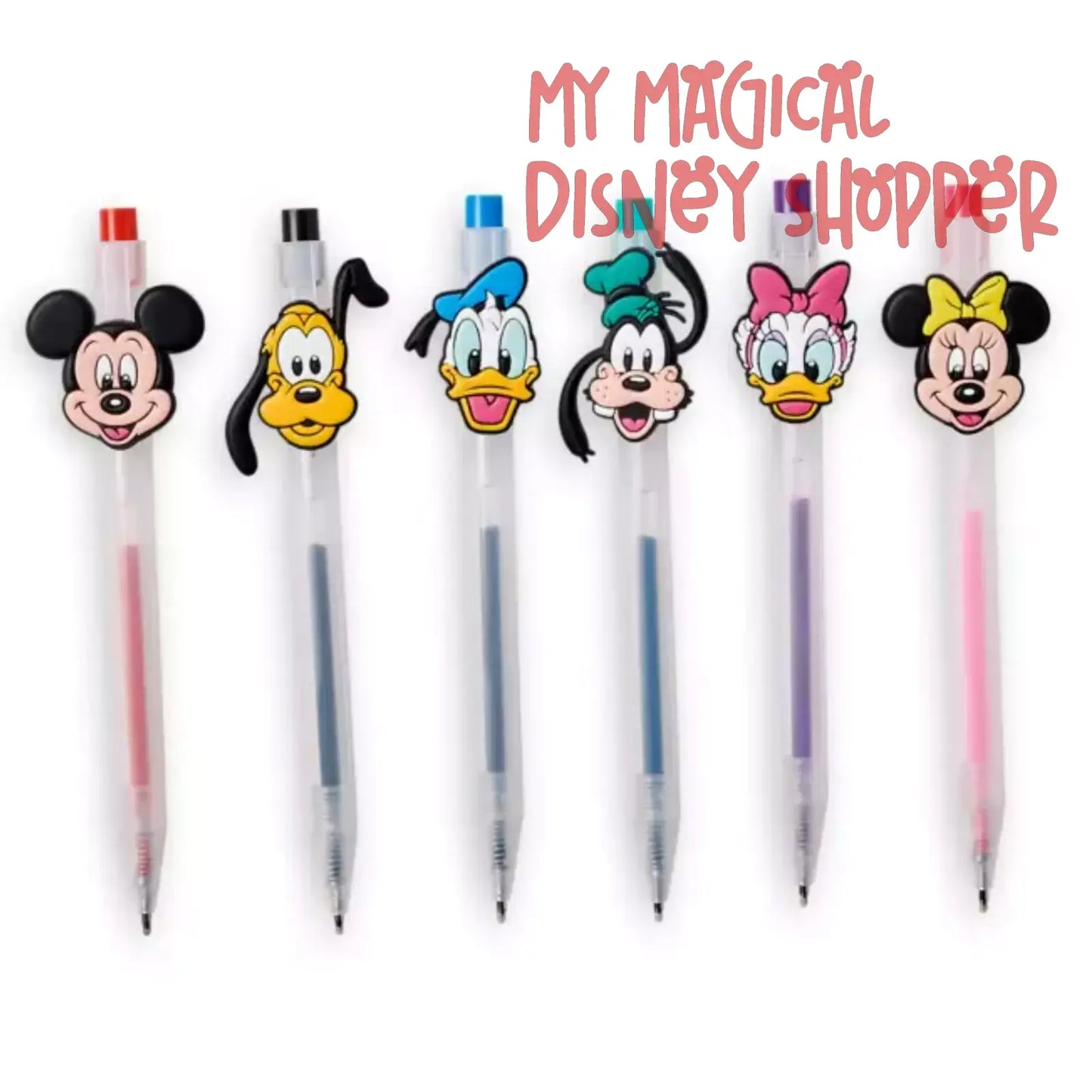 Mickey & Friends 6 Pack Colored Ink Characters Pen Set