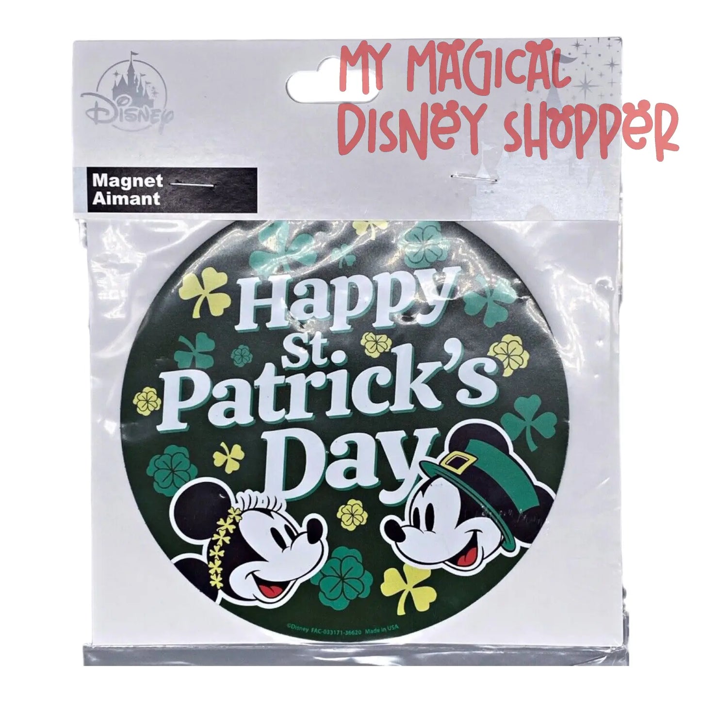 Mickey & Minnie St. Patrick's Day Magnet
