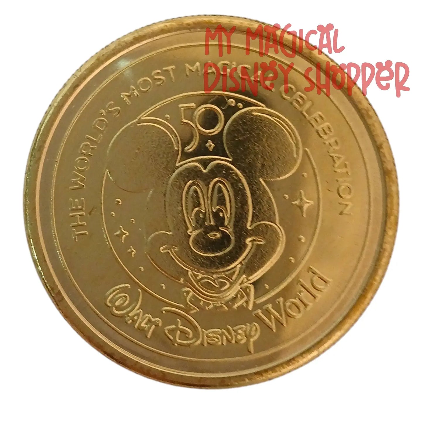 Mickey & Minnie Walt Disney World 50th Gold Medallion