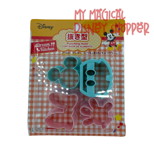 Mickey Mouse and Minnie Mouse Punching Mini Cookie Molds