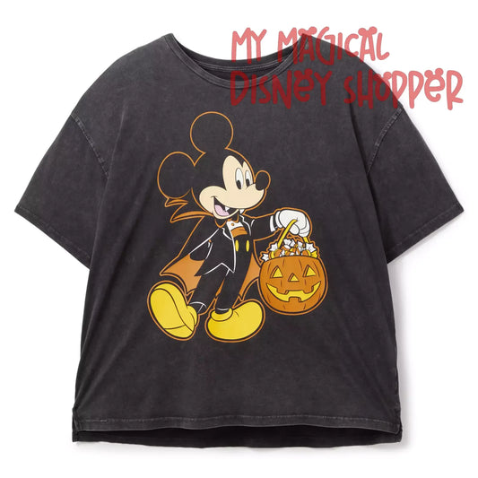 Mickey Mouse Back to Front Glow-in-the-Dark Halloween T-Shirt for Women