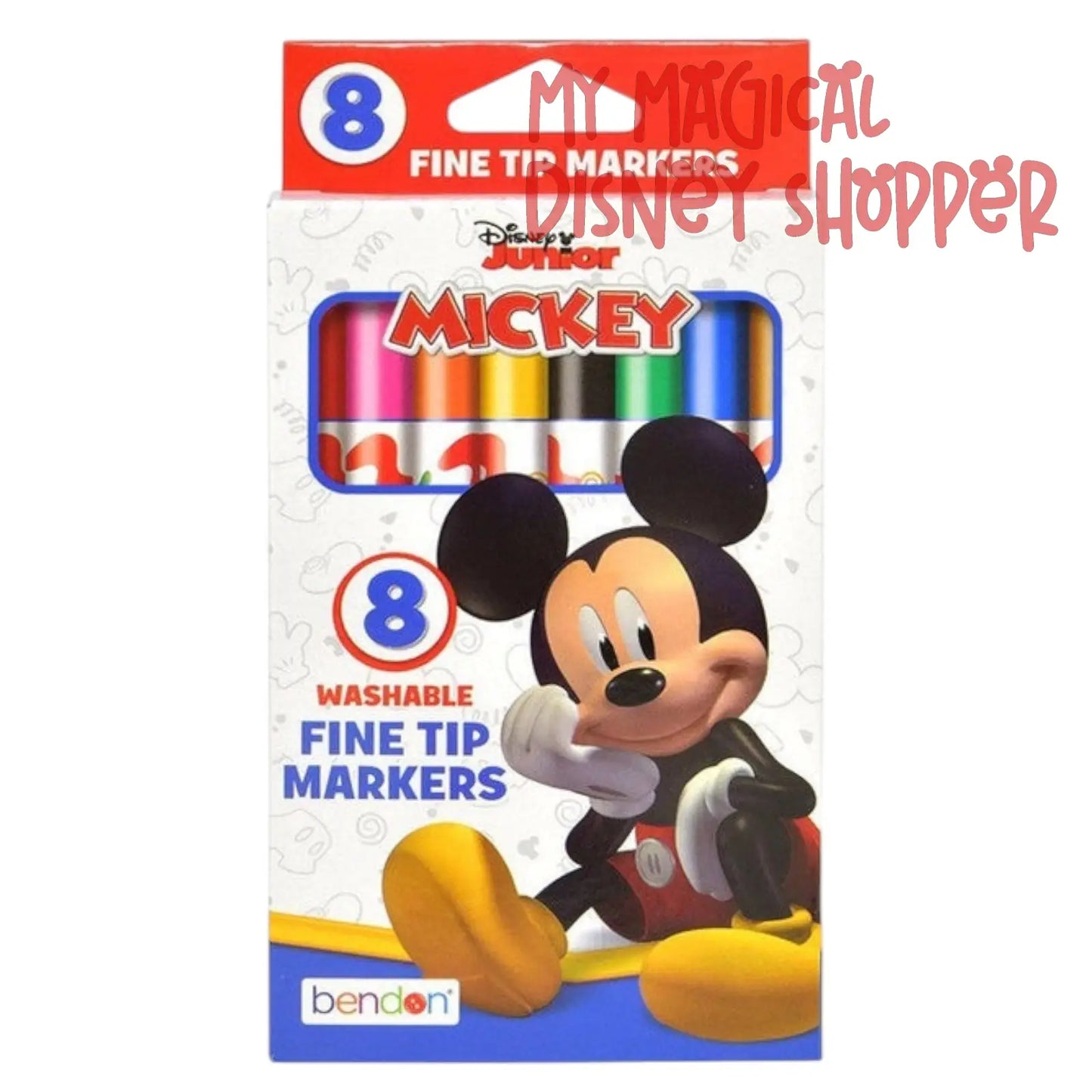 Mickey Mouse Fine Tip Washable Markers, 8 Count