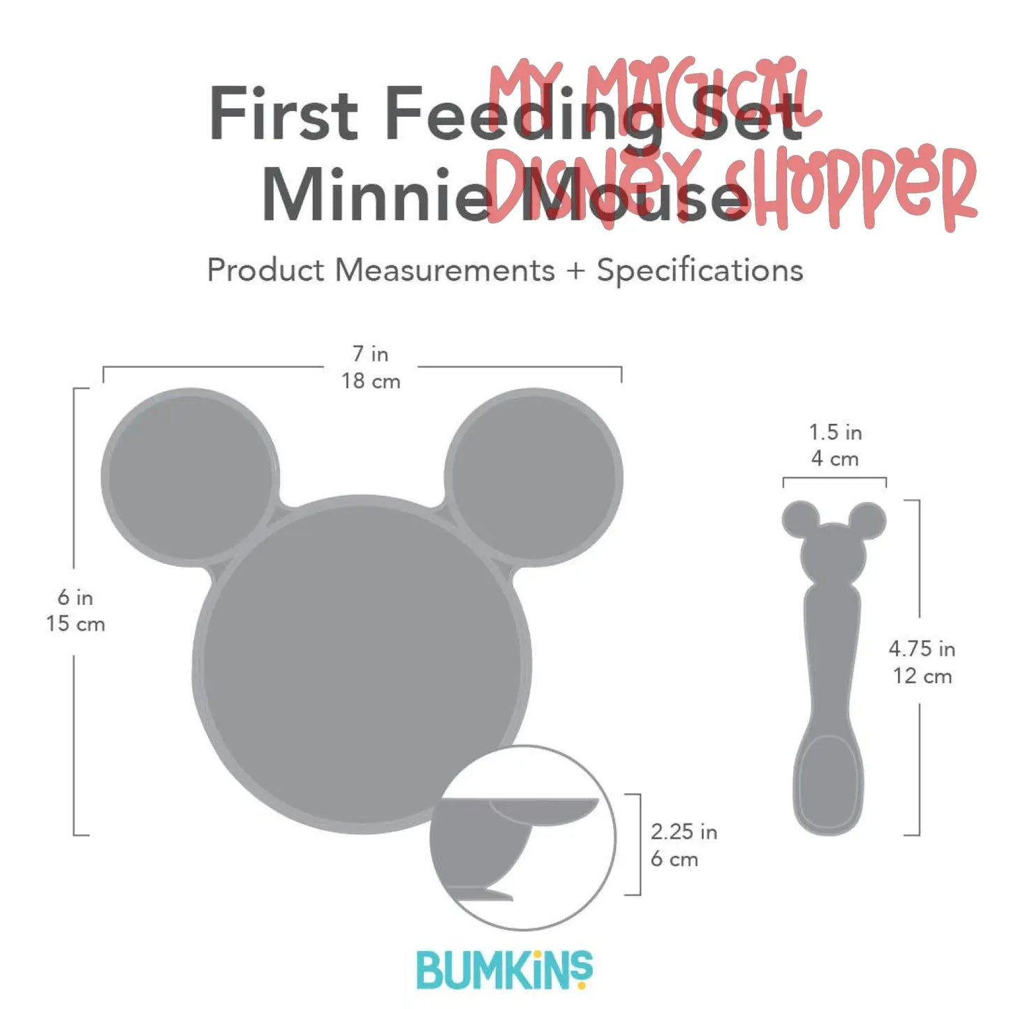 Mickey Mouse Gold Silicone First Feeding Set