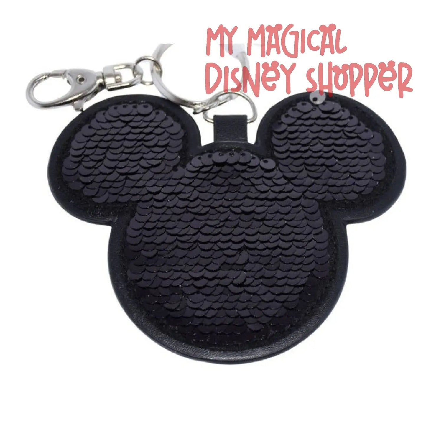 Mickey Mouse Icon Flip Sequin Disney Keychain