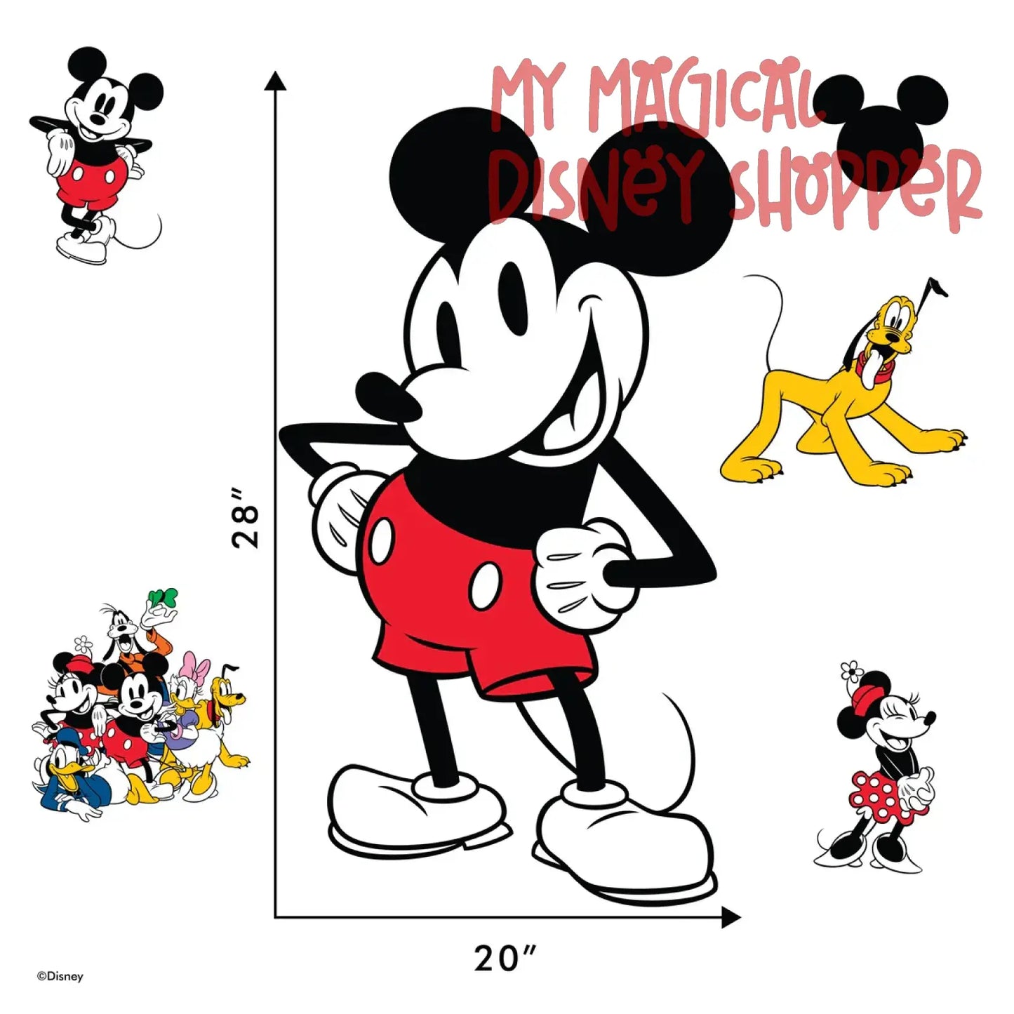 Mickey Mouse Interactive Removable Wall Decal