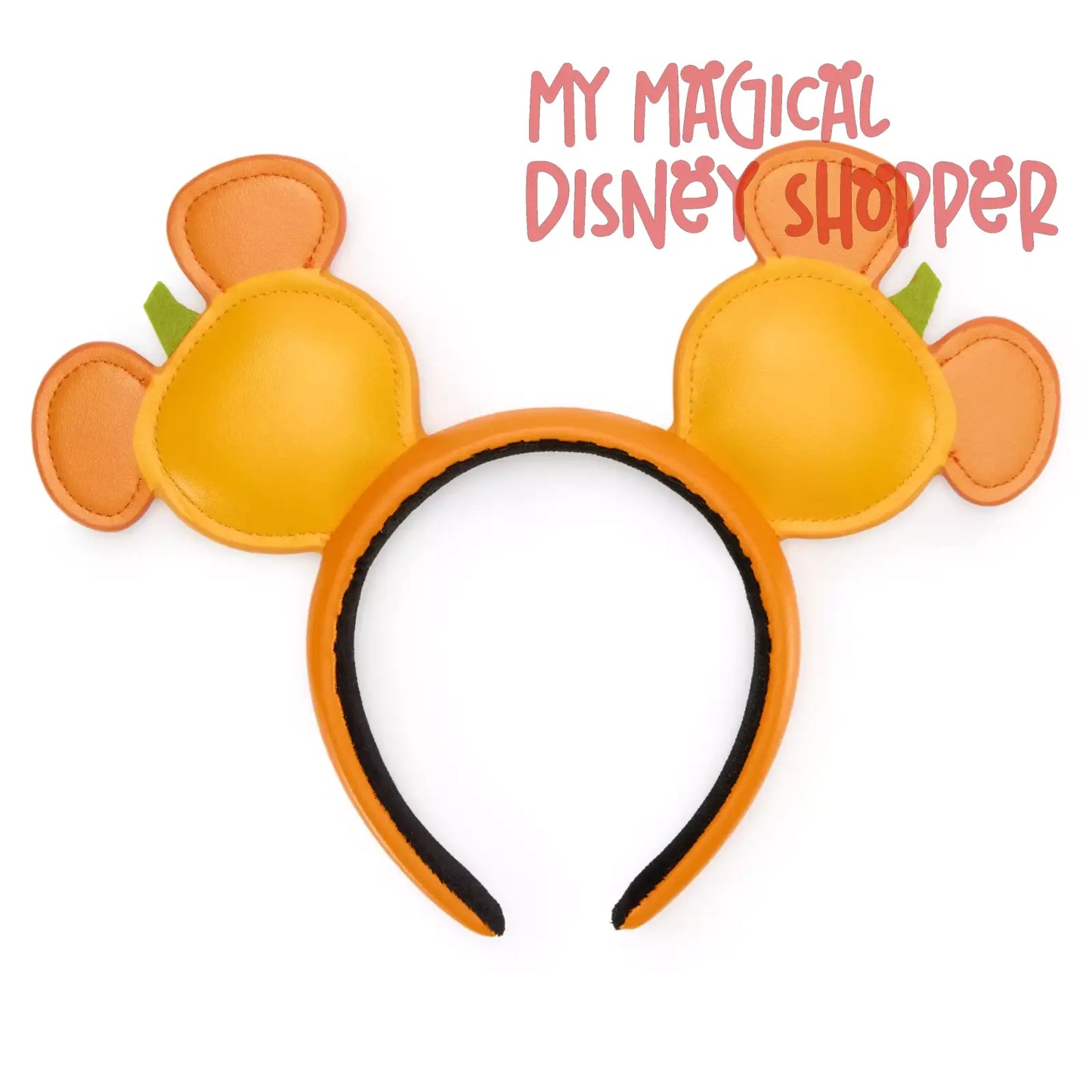Mickey Mouse Jack-o'-Lantern Halloween Ear Headband for Adults