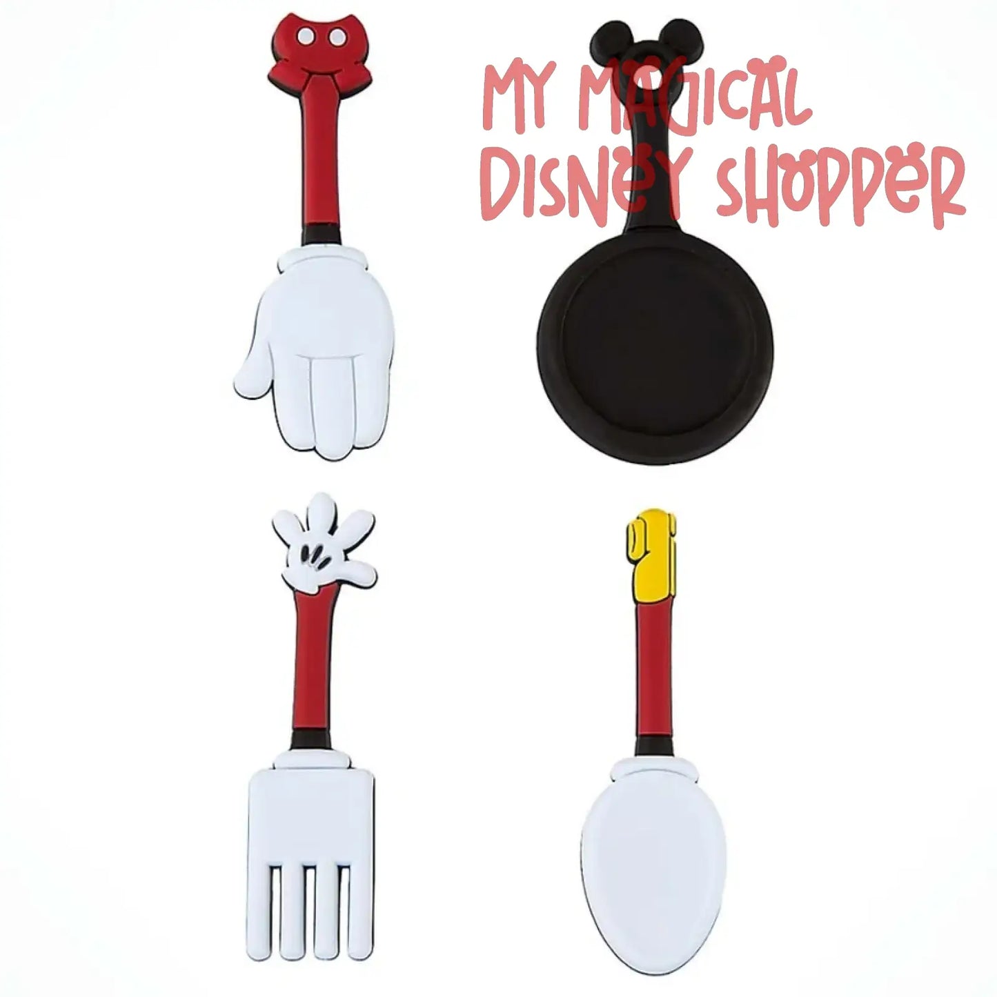 Mickey Mouse Kitchen Utensils Disney Magnet Set