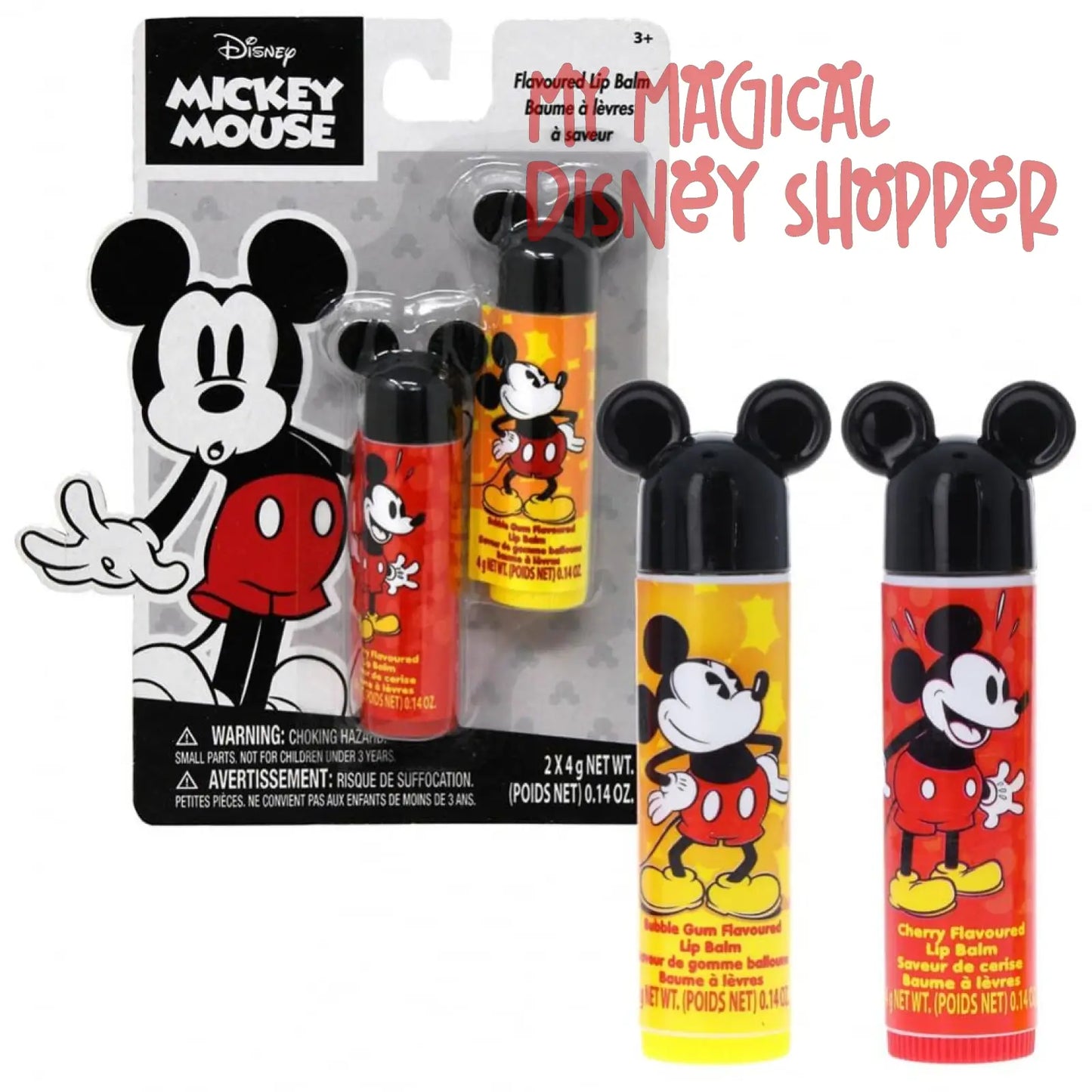 Mickey Mouse Lip Balm, 2 Pack