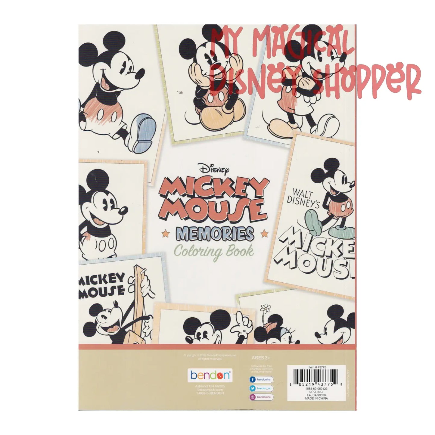 Mickey Mouse Memories Coloring Book - 40 Pages