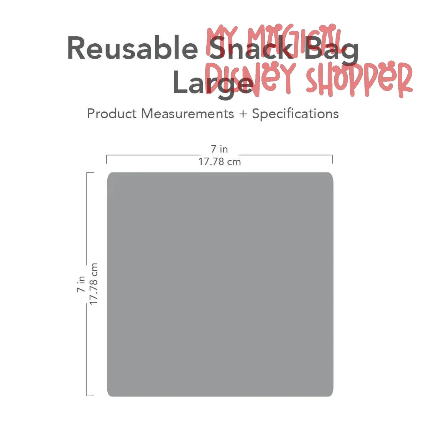 Mickey Mouse Reusable Snack Bag, Large