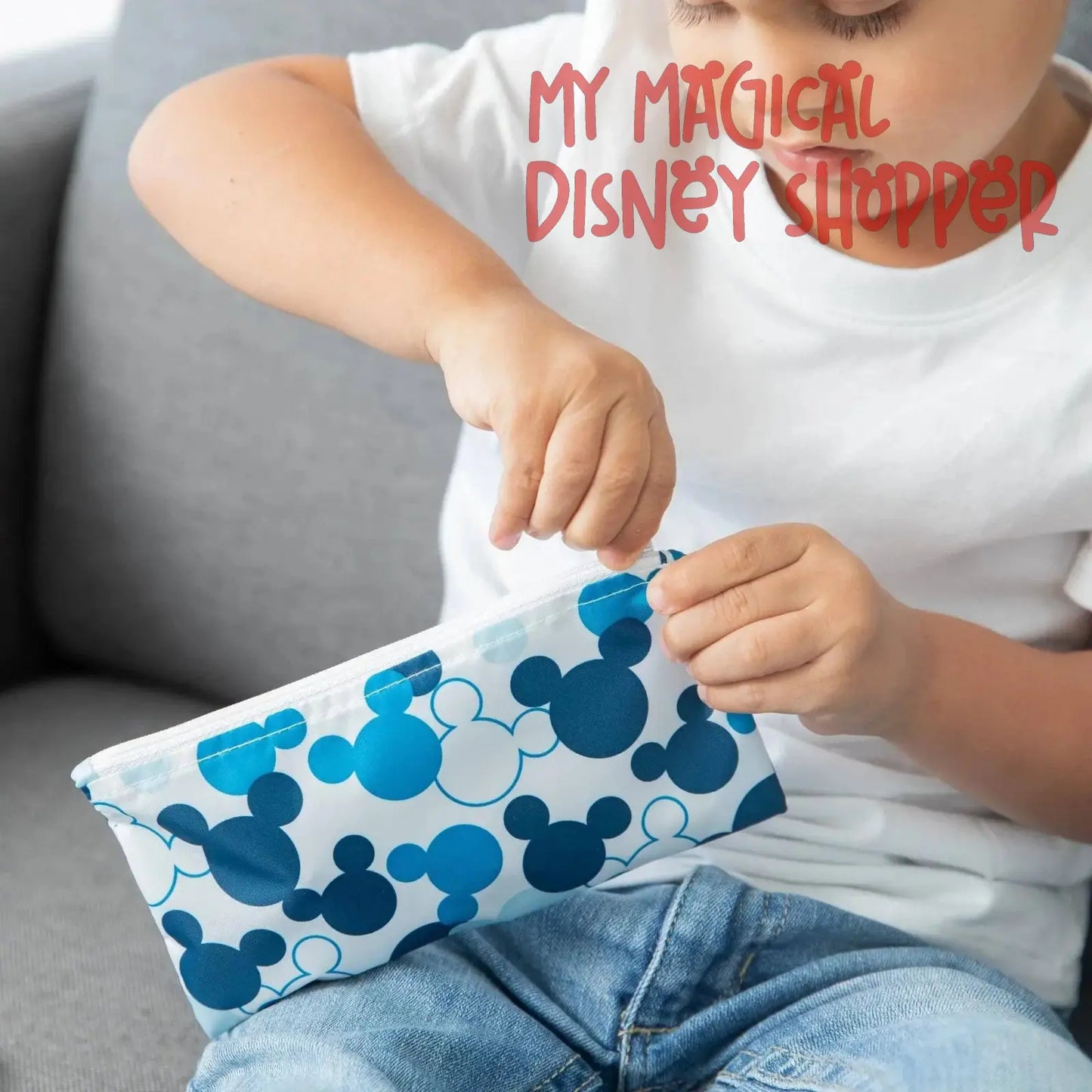 Mickey Mouse Reusable Snack Bag, Small 2-Pack