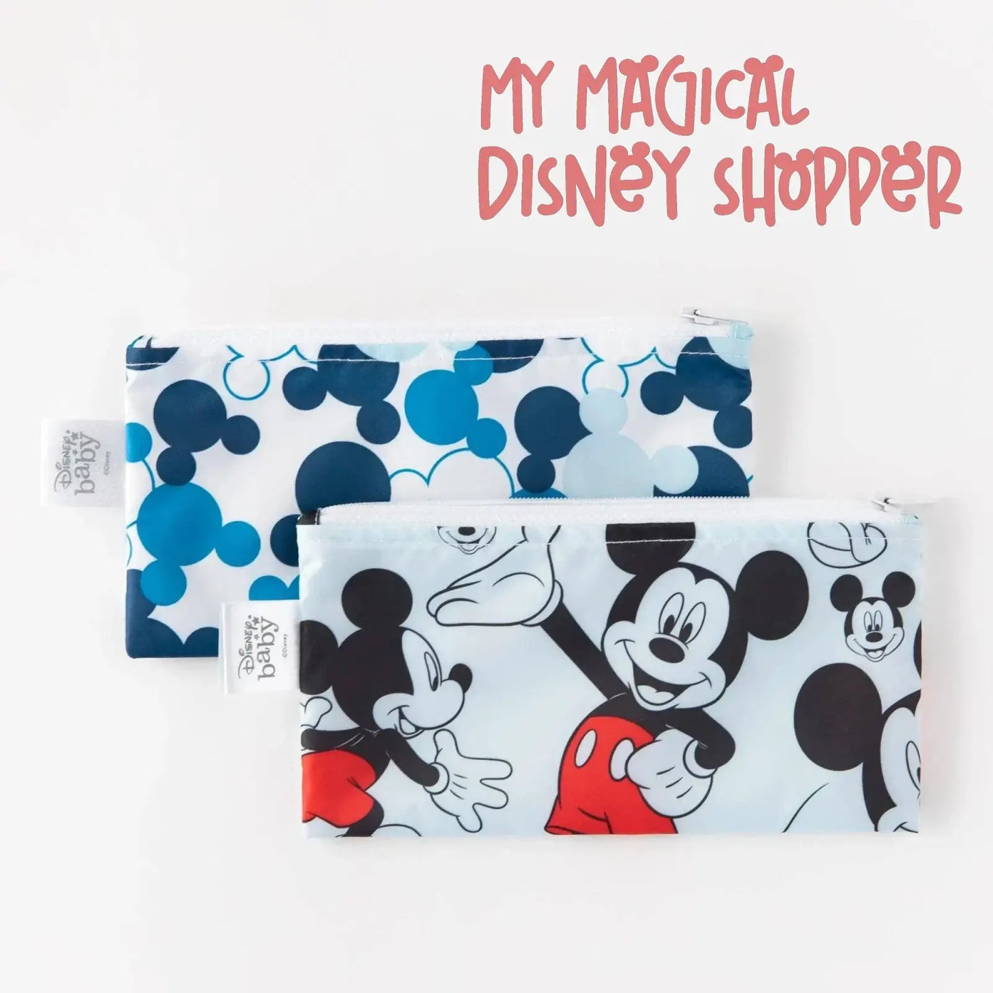 Mickey Mouse Reusable Snack Bag, Small 2-Pack