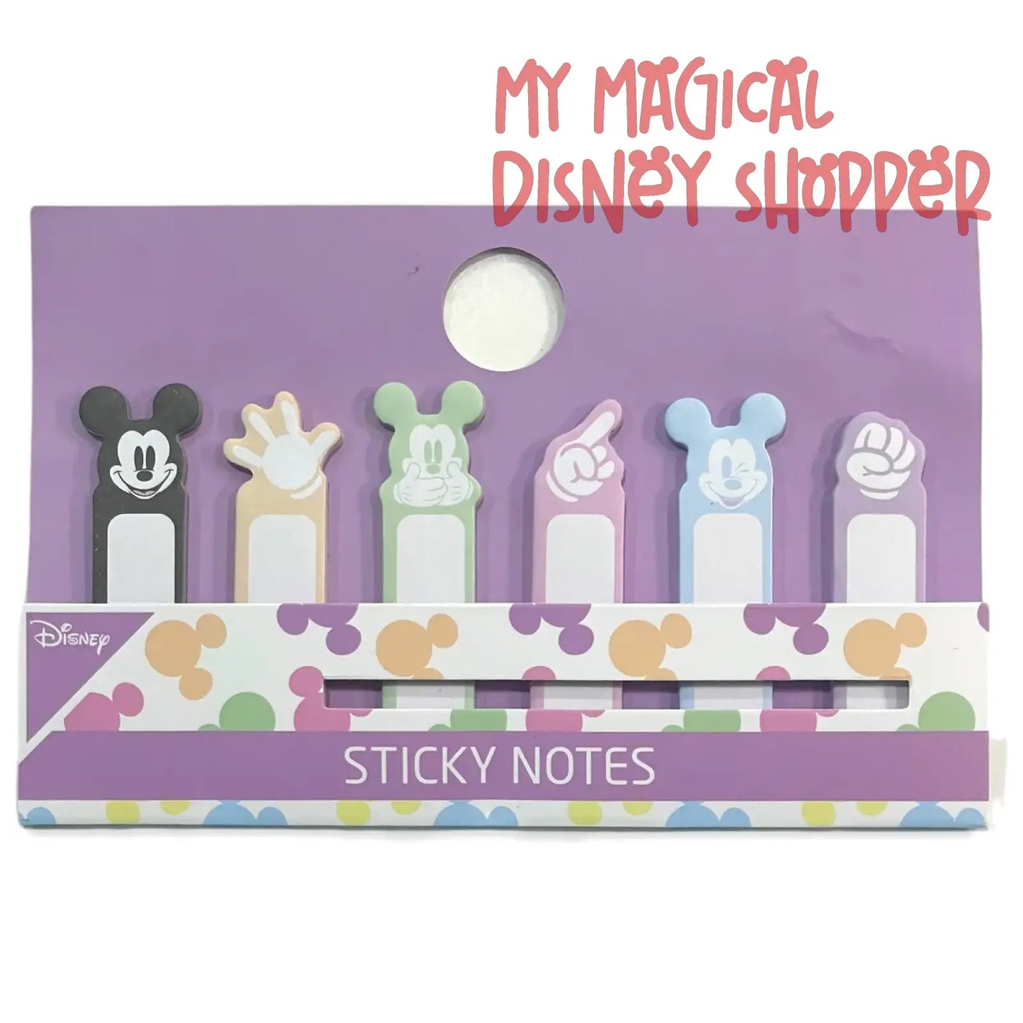 Mickey Mouse Sticky Note Pad Reminder Stationary Stickers Tabs