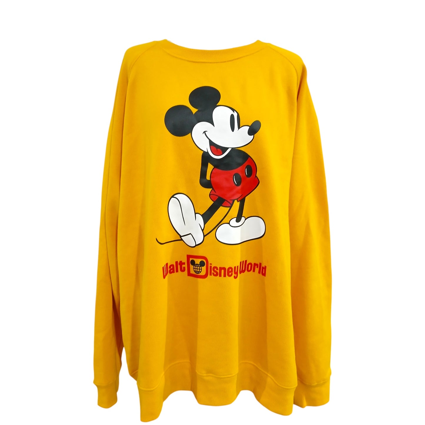 Mustard Yellow Walt Disney World Mickey Mouse Gold Sweatshirt – Size 3XL 💛🐭✨