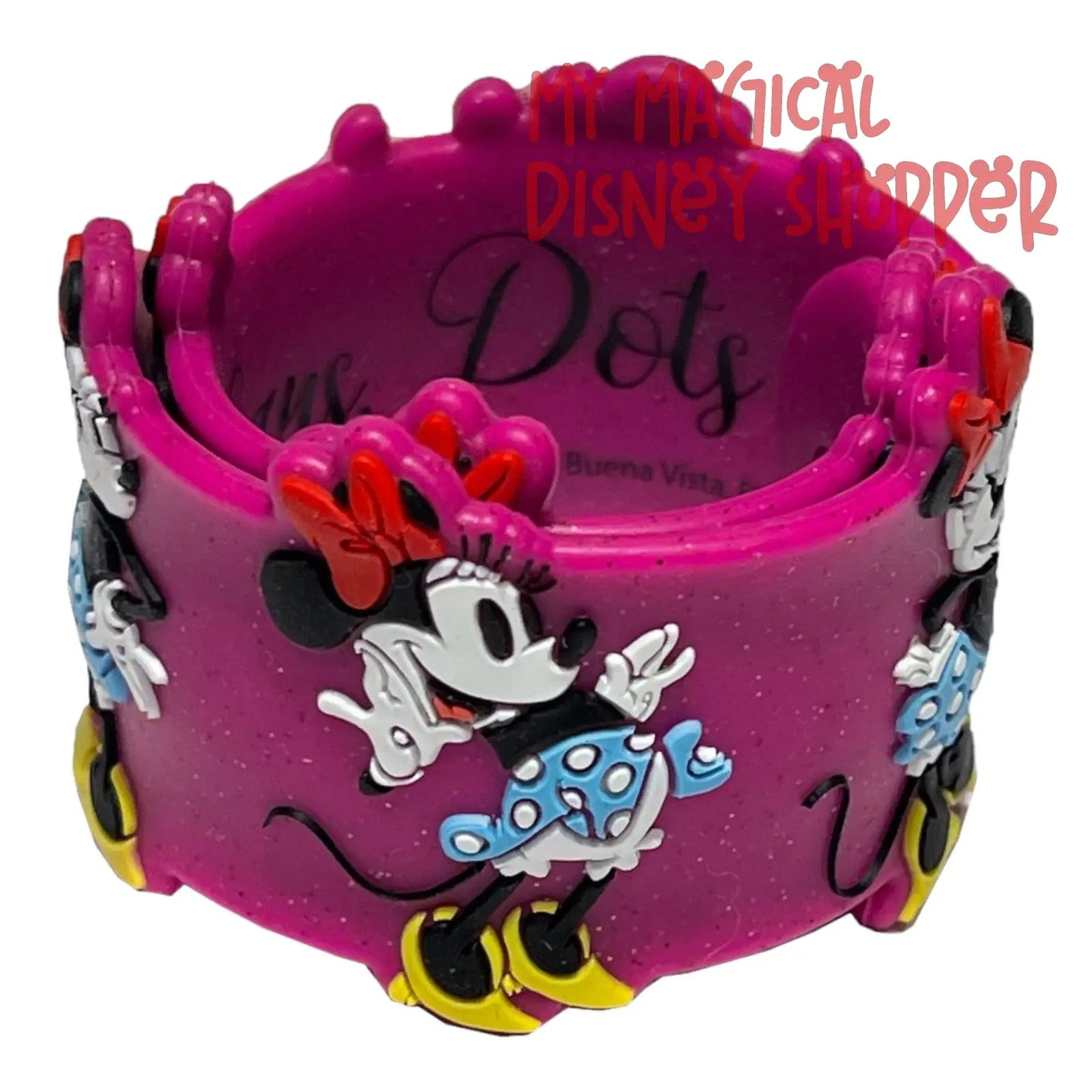 Minnie Mouse Disney Slap Bracelet - Bows Ears Dots & Heels