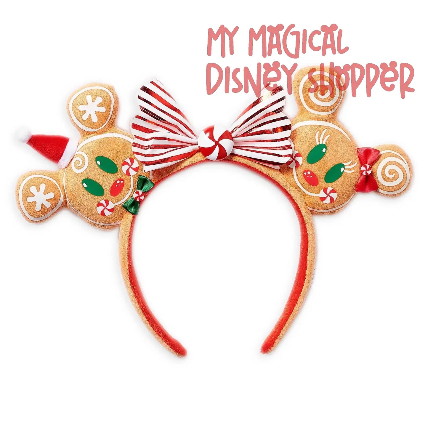 Minnie Mouse Gingerbread Man Ear Headband