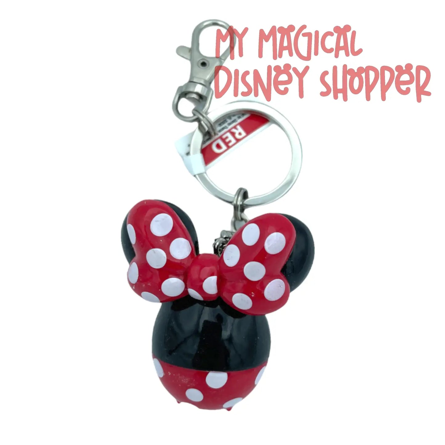 Minnie Mouse Popcorn Bucket Keychain