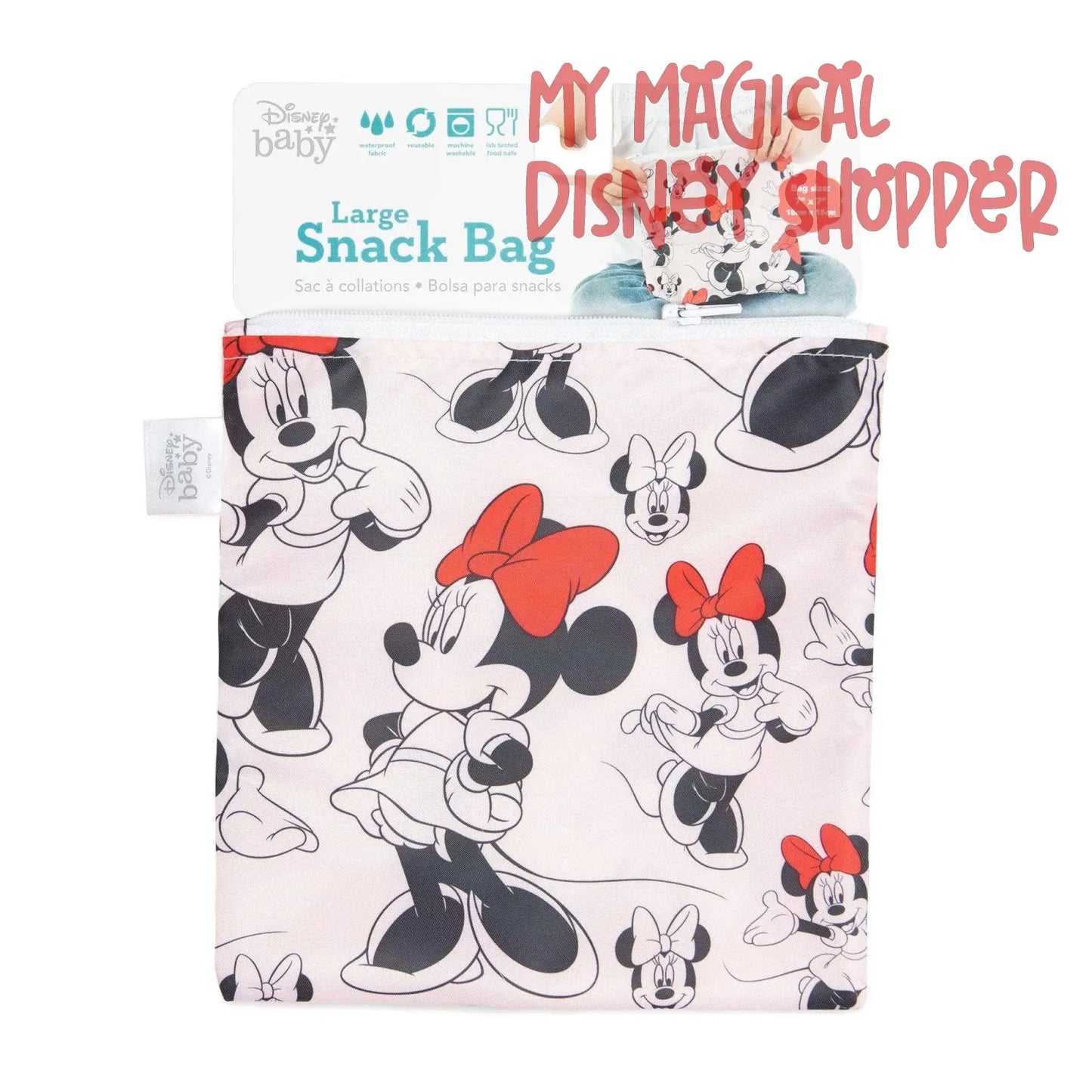 Minnie Mouse Reusable Snack Bag, Large